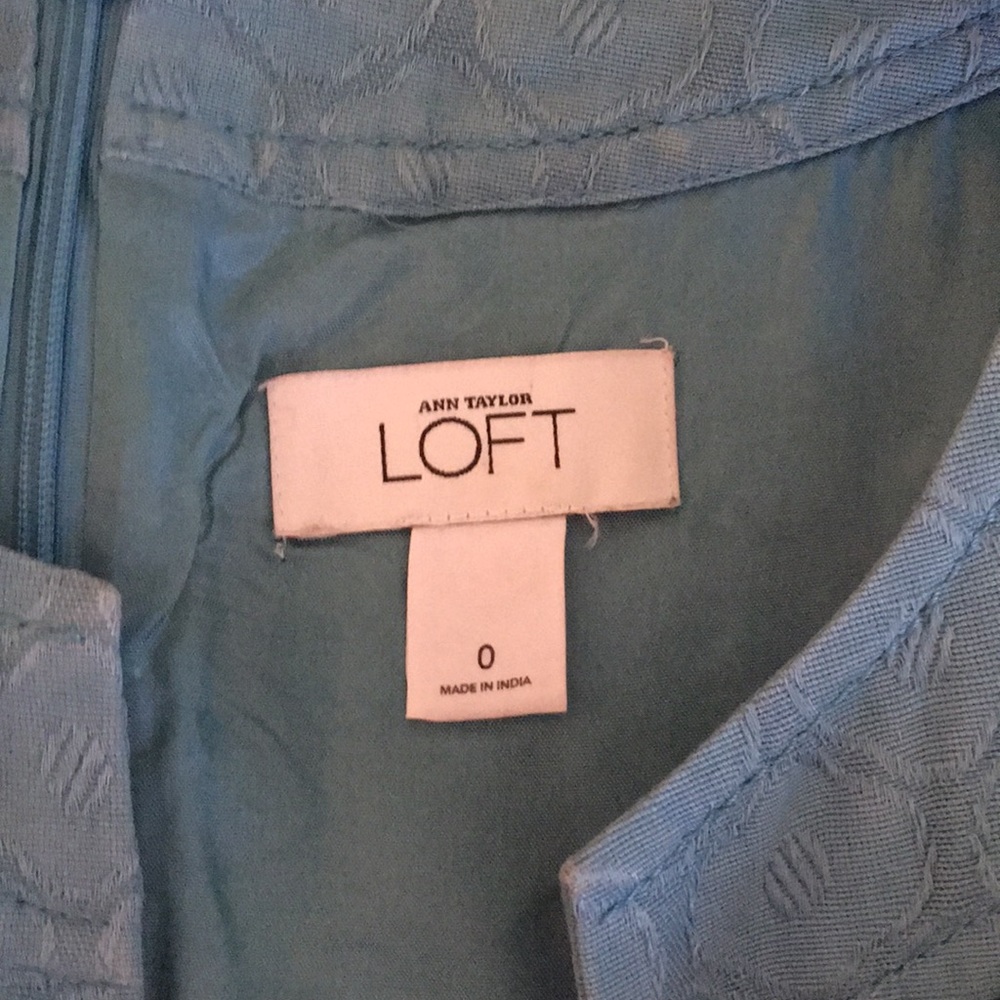 Loft teal dress and matching jacket - Picture 7 of 8